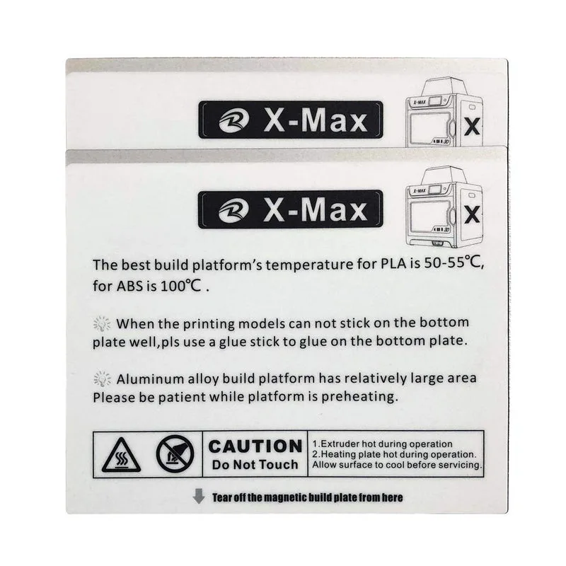X-Max Build Plate Sticker (2pcs)